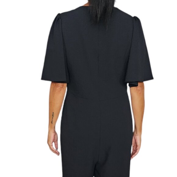CALVIN KLEIN Women's Flutter Sleeve Black Romper , Plus Size, Size 14 - Picture 6 of 6